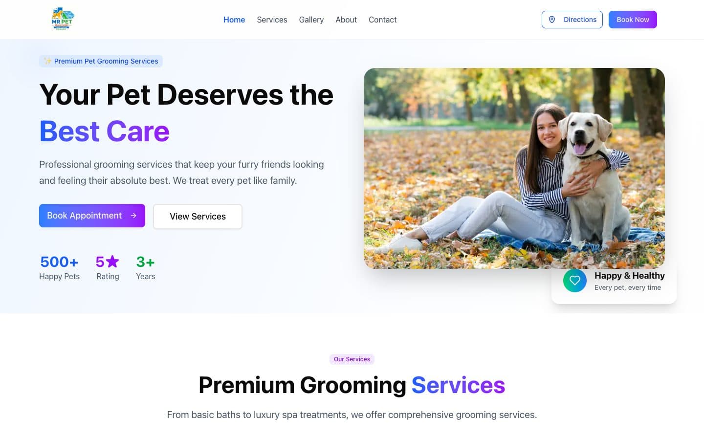 Mr Pet — Pet Business Website screenshot 2