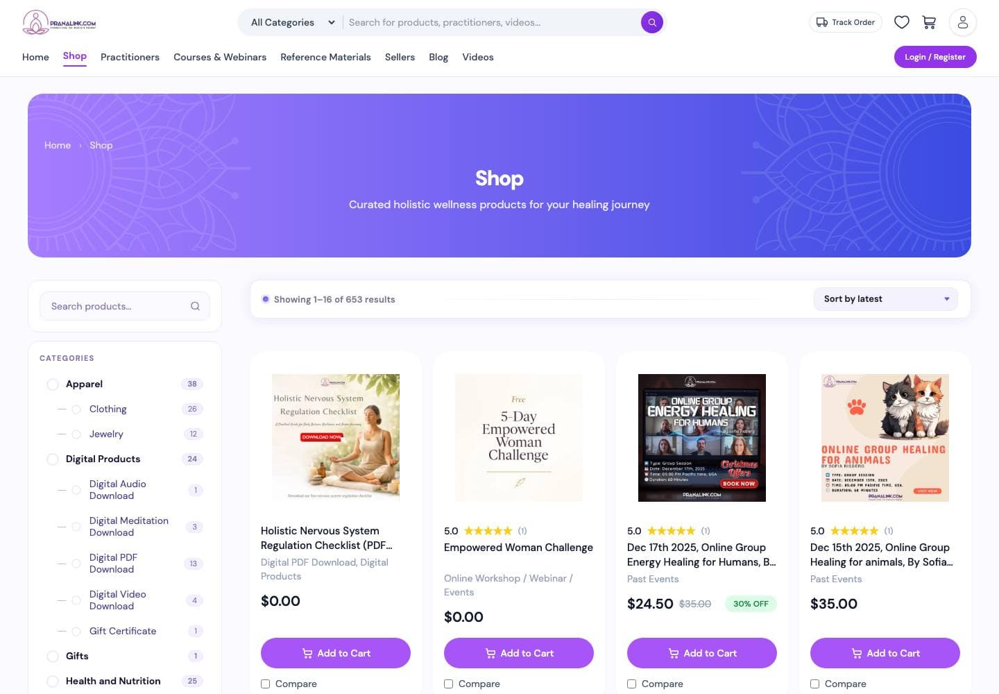 Pranalink — Wellness Marketplace screenshot 4