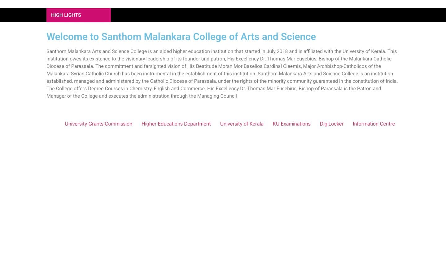 Santhom College — Institution Website screenshot 6