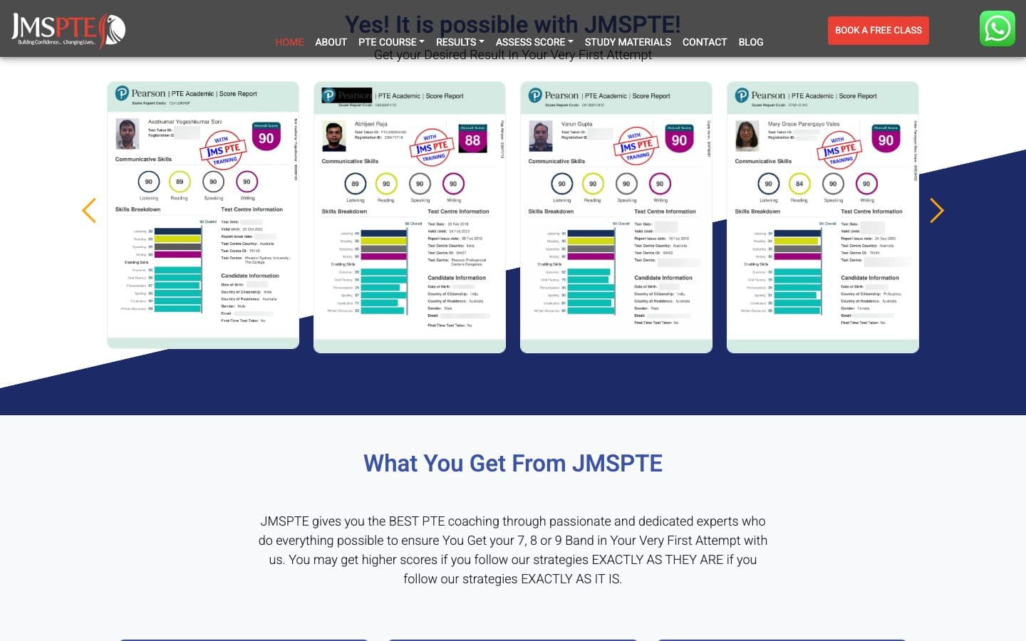 JMS PTE — Training Portal screenshot 3